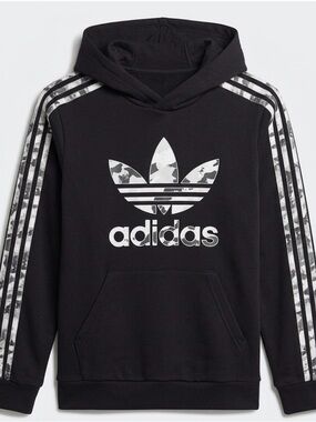Adidas Originals Sweatshirt Youth size L Camo Series Hoodie Trefoil Large Logo